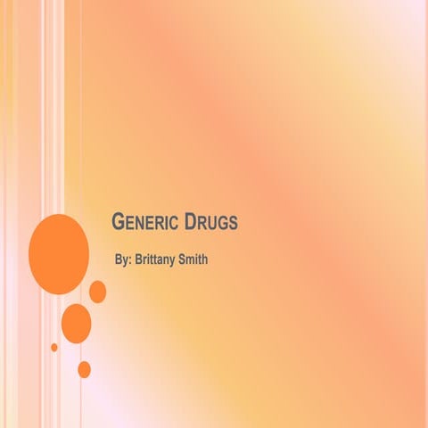 Generic drugs | PPT