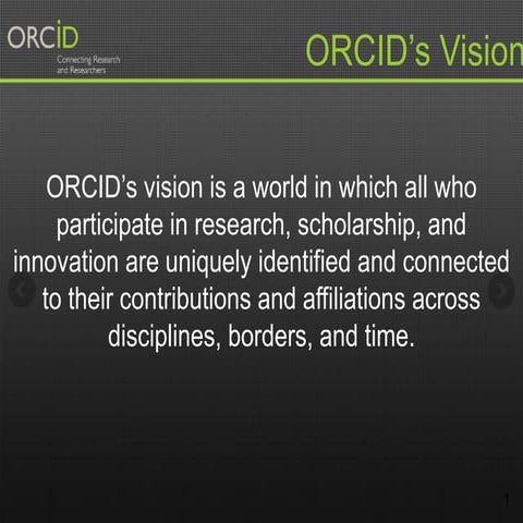 Overview of ORCID for research organizations
