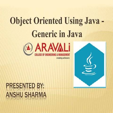 Generic programming in java | PPT