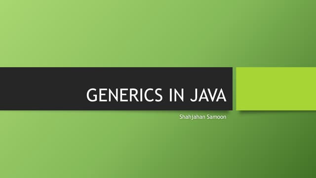 Generics