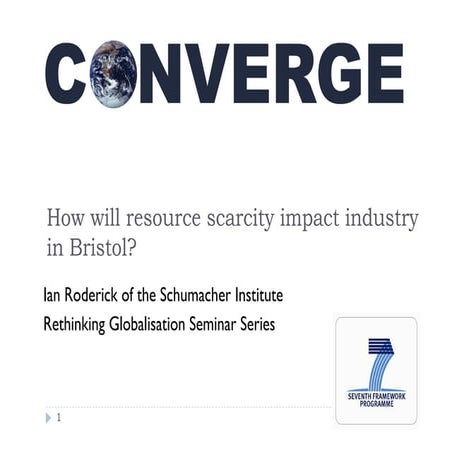 How will resource scarcity impact industry in Bristol?