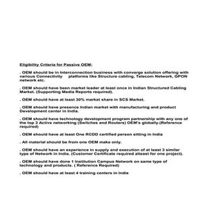 Generic spec sheet copper cat6 & sm