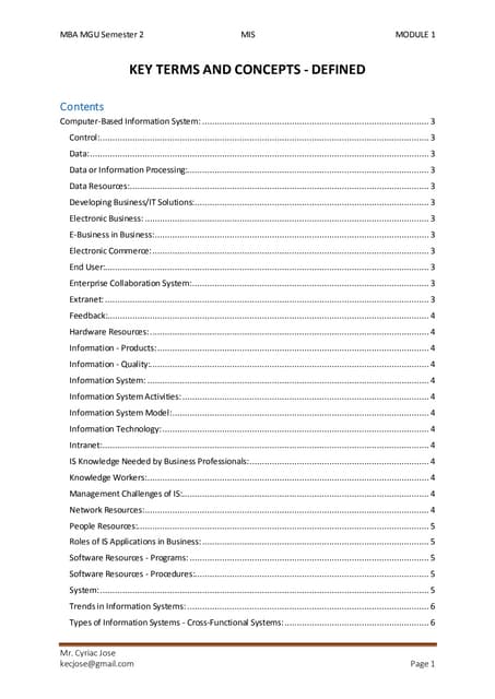 Management Information Systems