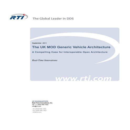 Generic vehicle architecture | PDF