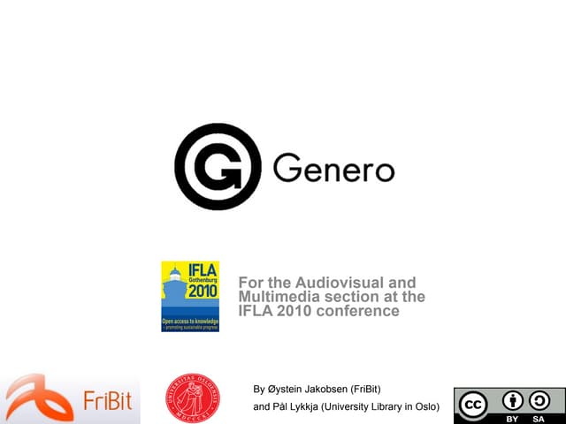 Genero presentation at IFLA