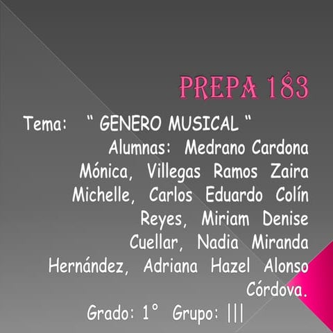 Genero musical | PPTX