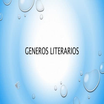Generos literarios