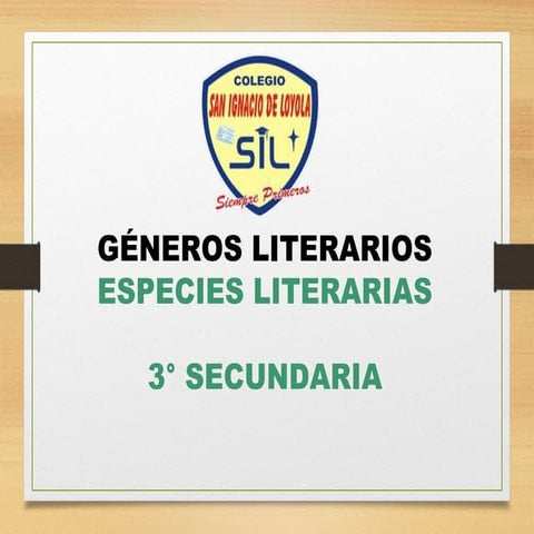 GENEROS LITERARIOS DE LA LITERATURA UNIVERSAL