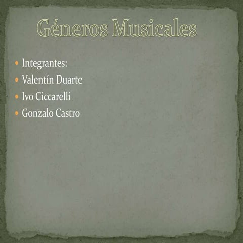 Generos musicales
