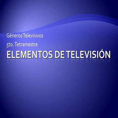 Generos televisivos
