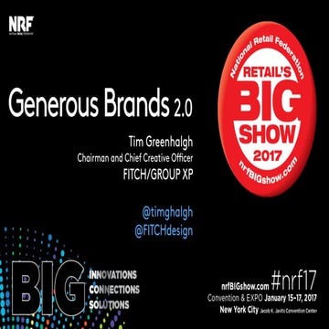 Generous Brands 2.0 at NRF 2017