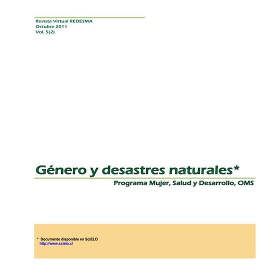 Genero y desastres naturales