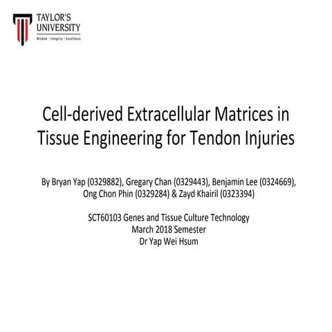 Genes and Tissue Culture Technology - Presentation