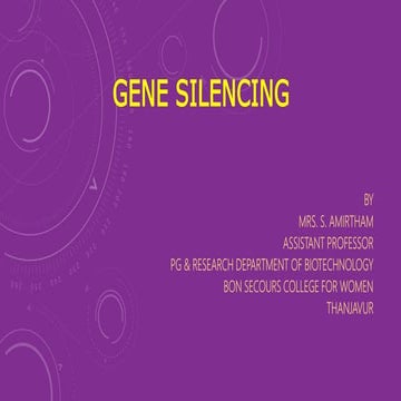 Gene silencing   amirtham