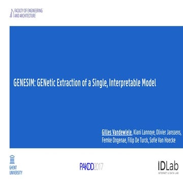 [PAKDD - BDM17] GENESIM: GENetic Extraction of a Single, Interpretable Model