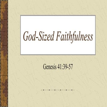 God Sized Faithfulness