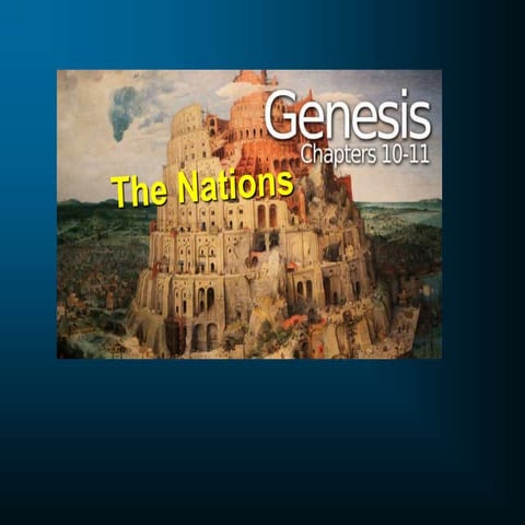 Genesis 10 11: The nations