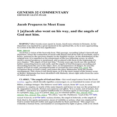 Genesis 32 commentary