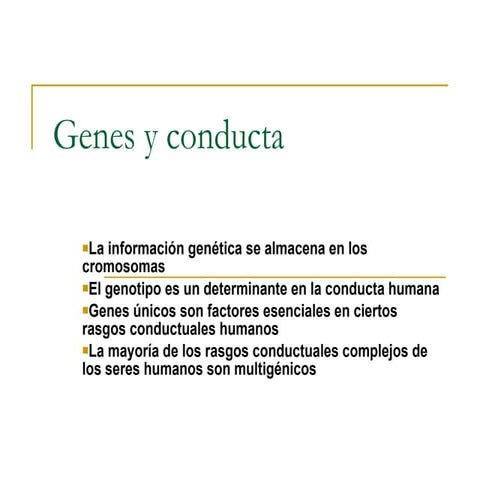 Genes y conducta