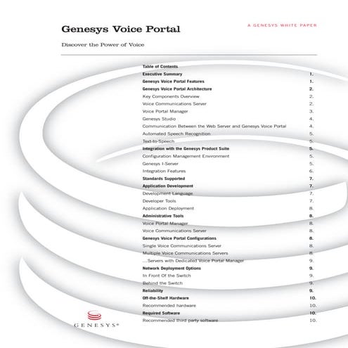 Genesys voice portal whitepaper