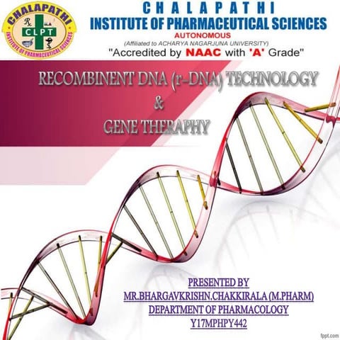 Gene Therapy & R DNA technology