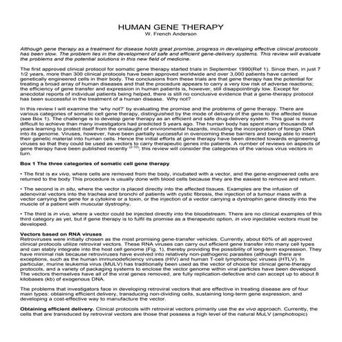 Gene therapy | PDF