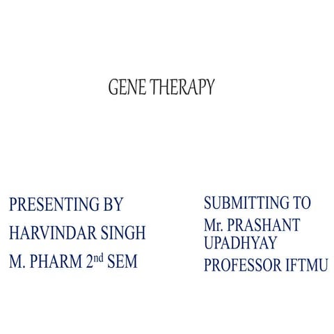 Gene therapy