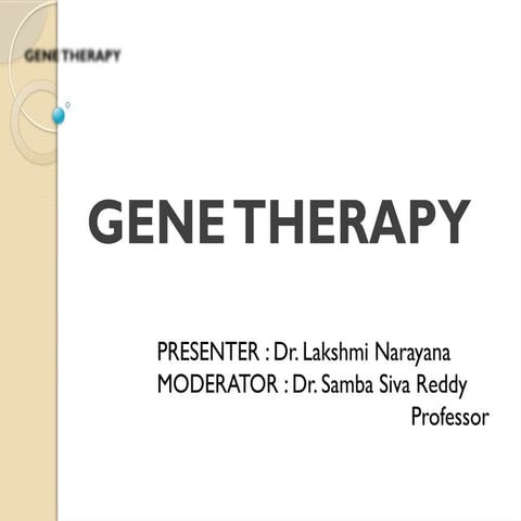 GENE THERAPY AND ITS APPLICATION | PDF