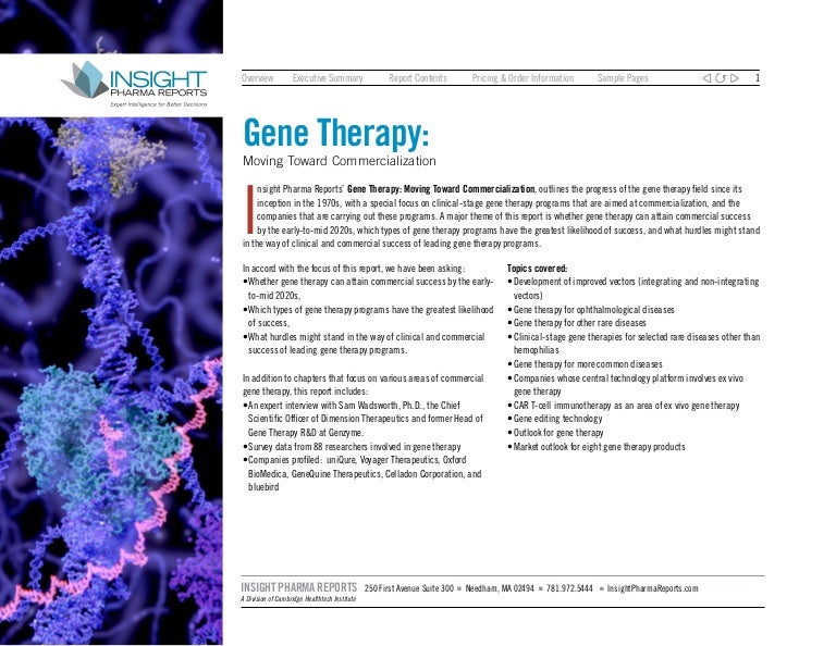 Gene Therapy Insight Pharma Reports