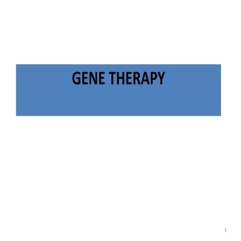 Viral Vector for Gene Therapy | PPTX