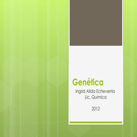 Genetica  estudio grado 8° y 9°
