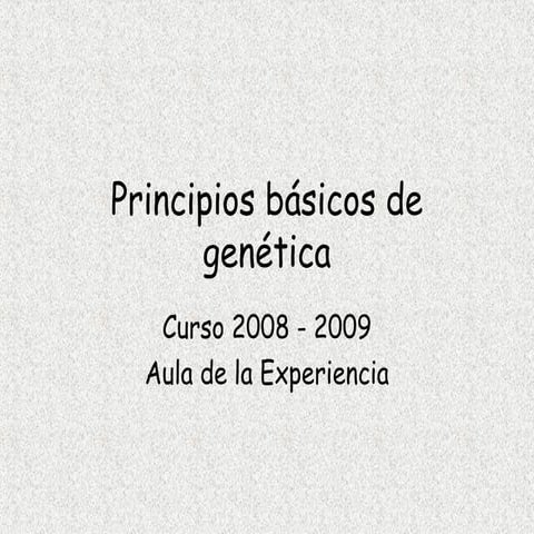Bases de la Genética