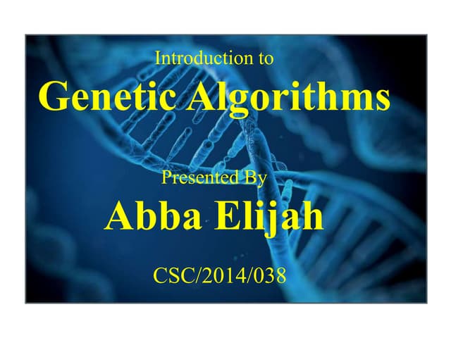 Genetic algorithm