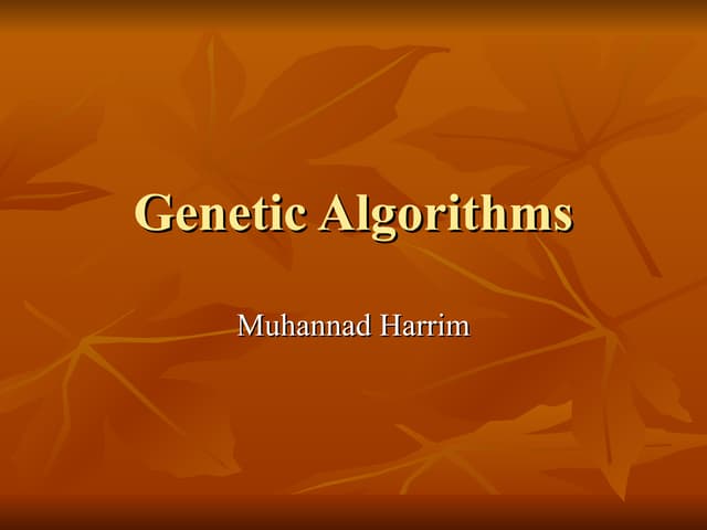 Genetic Algorithm in Machine Learning and Deep Learning