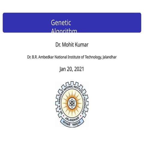 Fuzzy Genetic Algorithm | PPTX