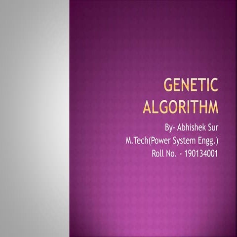 GENETIC ALGORITHM | PPT