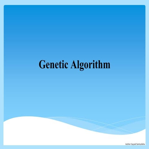 Genetic algorithm | PPT