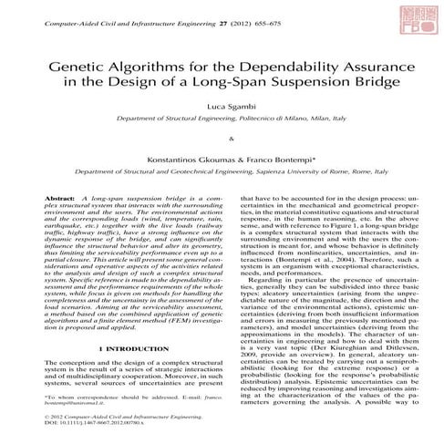 Genetic algorithms for the dependability assurance in the design of a long sp...