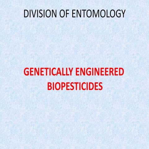 Genetically modified biopesticides