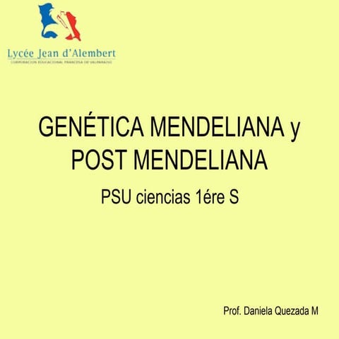 Genetica mendeliana + postmendel