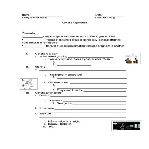 Genetic apllications