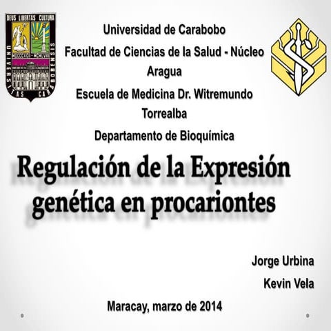 Regulación de la expresióngénica en procariontes