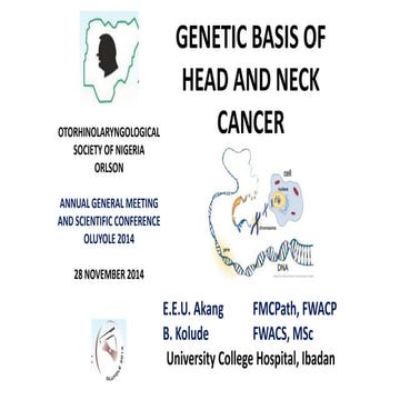 Genetic basis of head and neck cancer