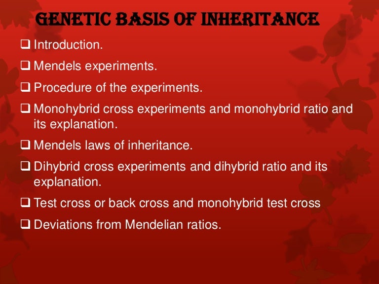 basis of inheritance