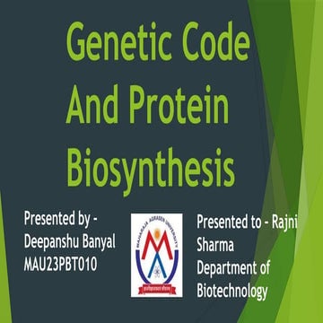Genetic Code and Protein Biosynthesis.pptx