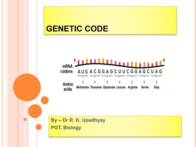 Deciphering of the genetic code | PPTX