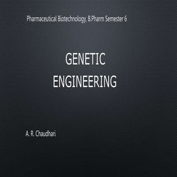 GENETIC ENGINEERING (Pharmaceutical Biotechnology).pptx