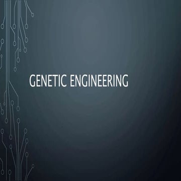 Genetic Engineering. In biopharmaceutics