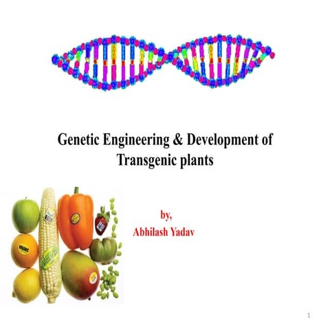 Genetic engineering and Development of Transgenic plants.pptx