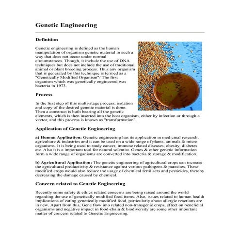 Genetic engineering by vvr ias